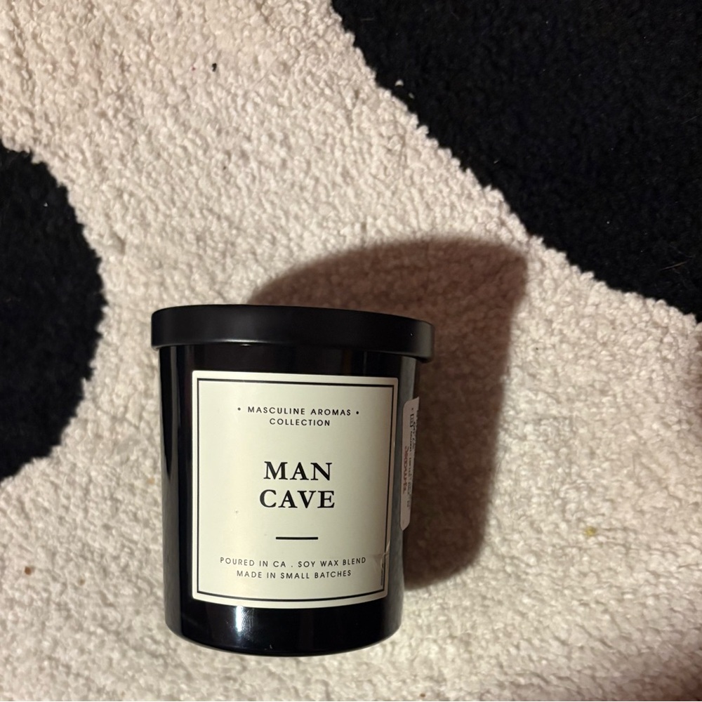 Man Cave black jar Soy Wax Candle